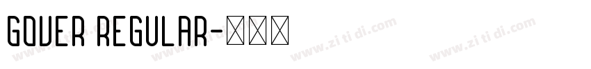 GOVER Regular字体转换